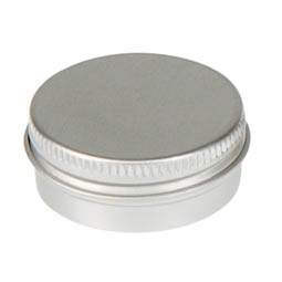 Dosen bestellen: Dose, 15 ml, aus Aluminium mit Schraubdeckel; runde Schraubdeckeldose, blank, mit Schutzlack.