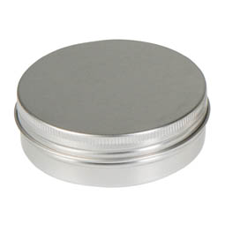 Aluminiumdosen: Dose aus Aluminium, 100ml,  mit Schraubdeckel; runde Schraubdeckeldose, blank, mit Schutzlack.