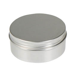 Apothekerdosen: Dose aus Aluminium mit Schraubdeckel, 250ml; runde Schraubdeckeldose, blank, mit Schutzlack.